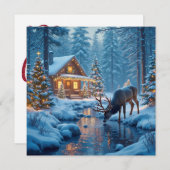 Christmas Cabin Wenskaart (Voorkant / Achterkant)