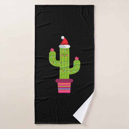 Christmas Cactus (Serviette de bain)