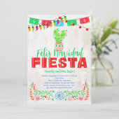 Christmas Cactus Feliz Navidad Invitation de la fê (Debout devant)