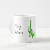 Christmas Cactus Southwestern Desert Coffee Mug (Devant gauche)