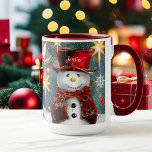 Christmas Cadeau Café Mug Cute Snowman Ajouter un<br><div class="desc">do-it-yourself Noël Cadeau café Mug Cute Snowman Ajouter Nom du récipiendaire</div>