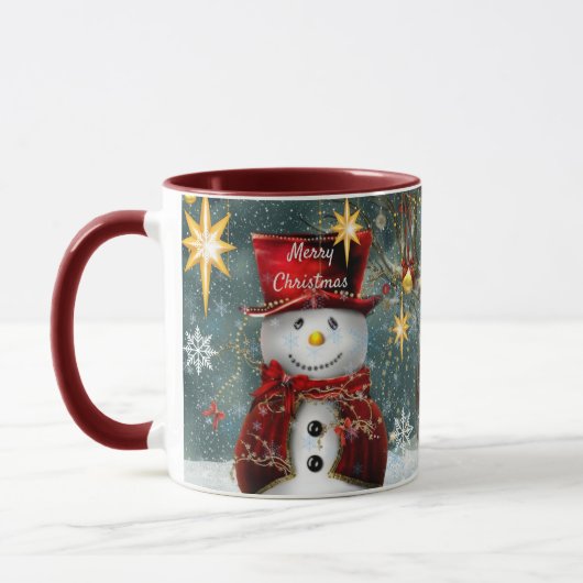 Christmas Cadeau Café Mug Cute Snowman Ajouter un  (Gauche)
