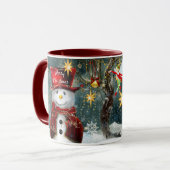 Christmas Cadeau Café Mug Cute Snowman Ajouter un  (Devant gauche)