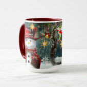 Christmas Cadeau Café Mug Cute Snowman Ajouter un  (Devant gauche)