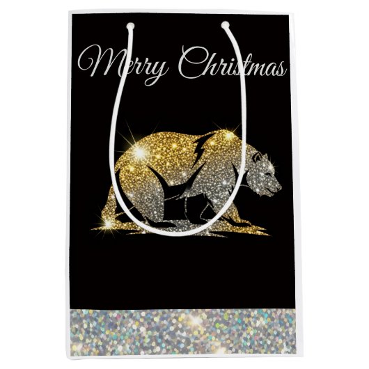 Christmas California Bear Medium Cadeauzakje (Voorkant)