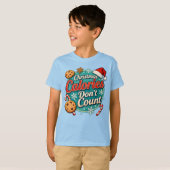 Christmas Calories Don’t Count Funny Santa Claus  T-shirt (Voorkant volledig)
