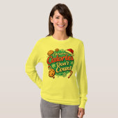 Christmas Calories Don’t Count Funny Santa Claus  T-shirt (Voorkant volledig)