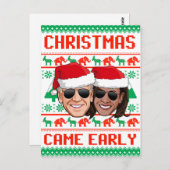 CHRISTMAS CAME EERST - Biden Harris 2020 Briefkaart (Voorkant / Achterkant)