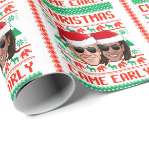 CHRISTMAS CAME EERST - Biden Harris 2020 Cadeaupapier