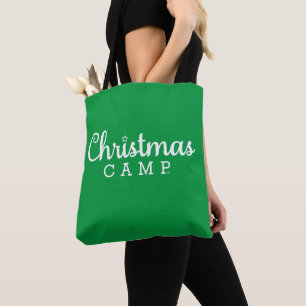 Christmas Camp Canvas tas   Groen   Kersttassen