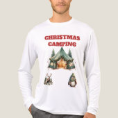 Christmas Camping Tri-Blend Long Sleeve Tee  Tri-Blend Shirt (Voorkant volledig)