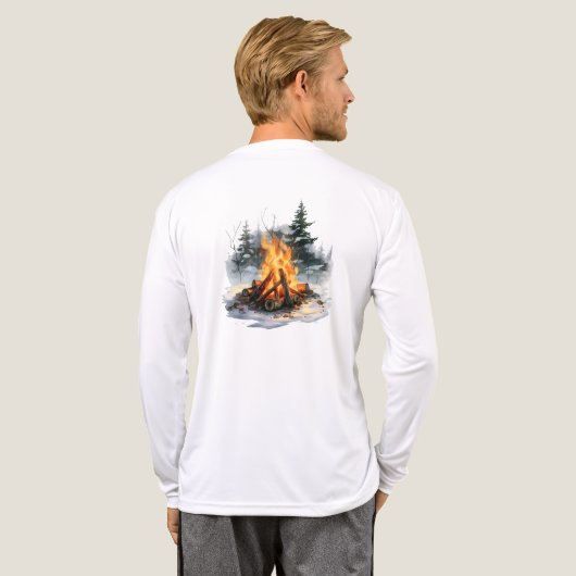 Christmas Camping Tri-Blend Long Sleeve Tee  Tri-Blend Shirt (Achterkant)