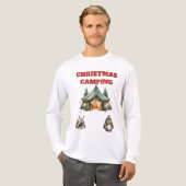 Christmas Camping Tri-Blend Long Sleeve Tee  Tri-Blend Shirt (Voorkant)