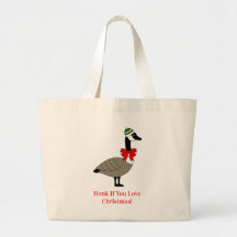 Christmas Canadian Goose Tote Bag