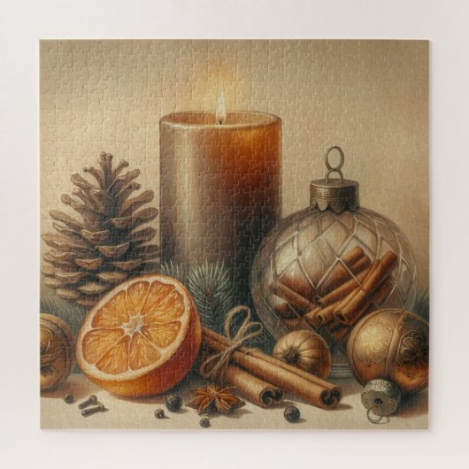 Christmas candle art legpuzzel (Verticaal)