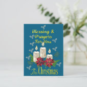 Christmas Candle Blessings and Prayers Briefkaart (Staand voorkant)