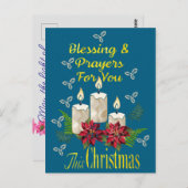 Christmas Candle Blessings and Prayers Briefkaart (Voorkant / Achterkant)