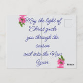 Christmas Candle Blessings and Prayers Briefkaart (Achterkant)