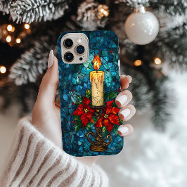 Christmas Candle Glas in lood Design iPhone 16 Pro Hoesje