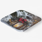 Christmas Candle Lantern Papieren Bordje (Gebogen)