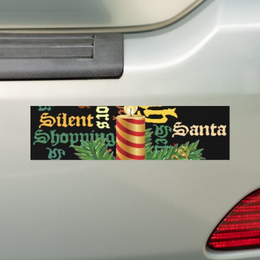 Christmas Candle Word Art Collectie Bumpersticker (Op auto)