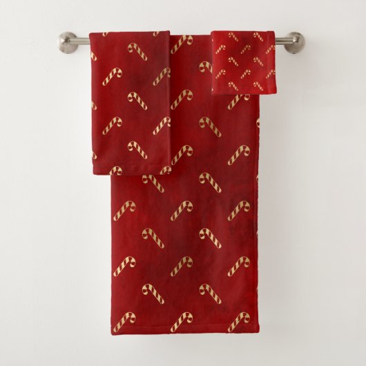 CHRISTMAS CANDY CANE FESTIVE TOWEL BAD HANDDOEK (Insitu)