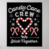 Christmas Candy Cane Heart Holiday Family Matching Poster (Voorkant)