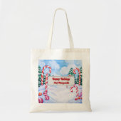 Christmas Candy Cane Personalized Chef Gift Tote Bag (Voorkant)