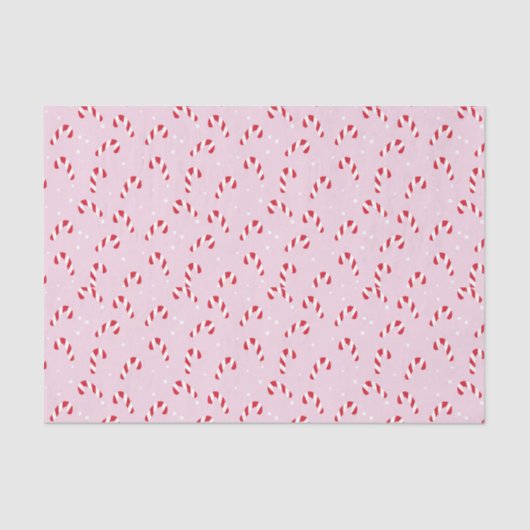 Christmas Candy Cane Pink Tissuepapier (Voorkant)