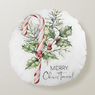 Christmas Candy Cane Rond Sierkussen Kussen