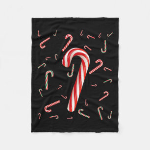 Christmas Candy Cane Santa Hat Kerstvakantie Jonge Fleece Deken