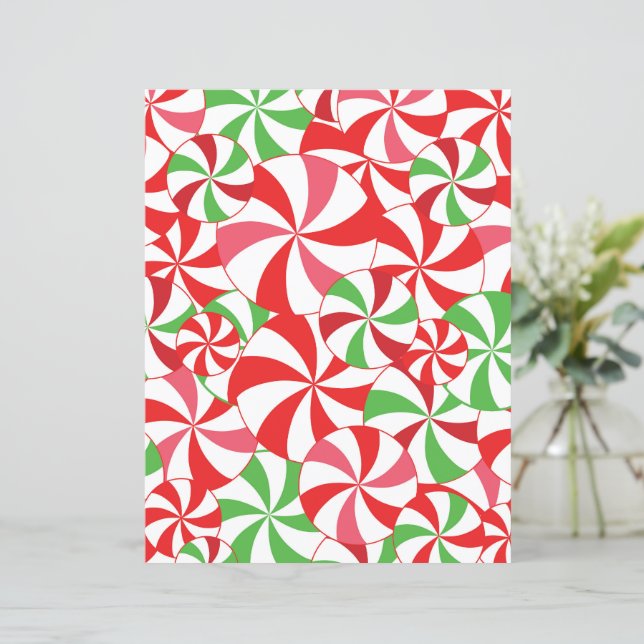 Christmas Candy Cane Scrapbook Paper (Staand voorkant)