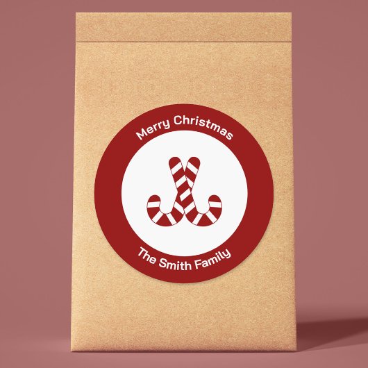Christmas Candy Cane Sticker