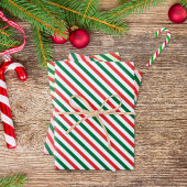 Christmas Candy Cane Stripe set of 3 Inpakpapier Vel