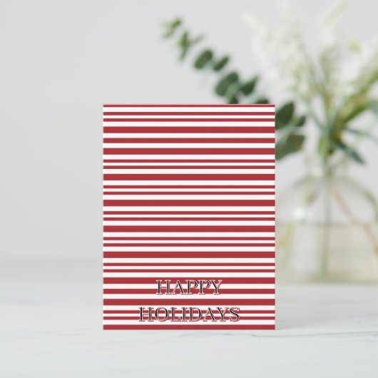 Christmas Candy Cane Stripes Briefkaart (Staand voorkant)