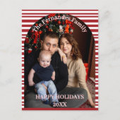 Christmas Candy Cane Stripes Cutsom Briefkaart (Voorkant)