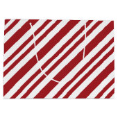 Christmas Candy Cane Stripes Groot Cadeauzakje (Achterkant)