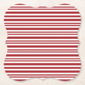 Christmas Candy Cane Stripes Kartonnen Onderzetters (Voorkant)