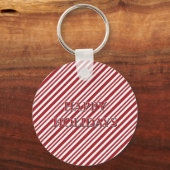 Christmas Candy Cane Stripes keychain (Voorkant)