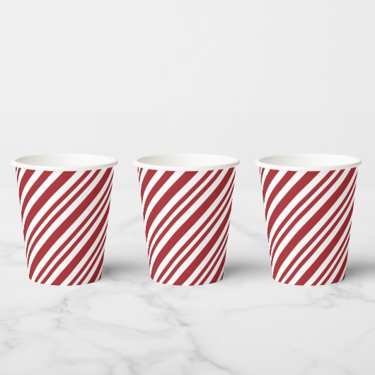 Christmas Candy Cane Stripes Papieren Bekers (Multi)