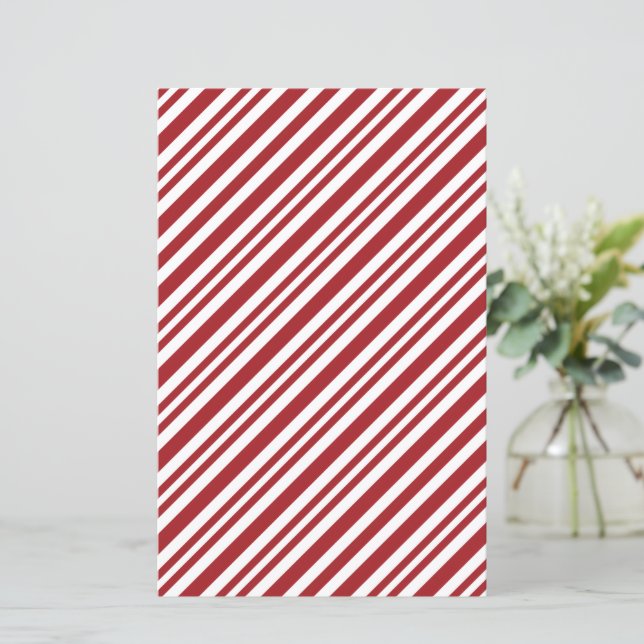 Christmas Candy Cane Stripes Scrapbook Paper (Staand voorkant)