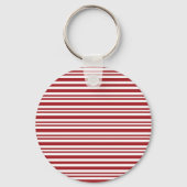 Christmas Candy Cane Stripes Sleutelhanger (Achterkant)