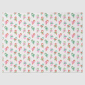 Christmas Candy Canes with Bows - Green & White Tissuepapier (Voorkant)