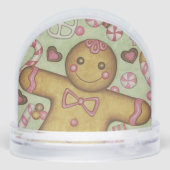 Christmas Candy Gingerbread Cookies Snow Globe  (Arrière)