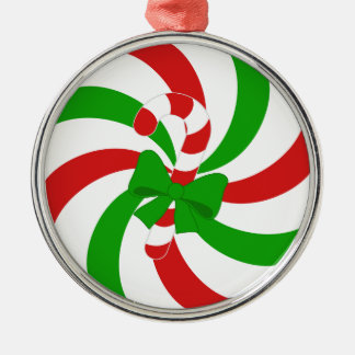 Christmas candy metalen ornament