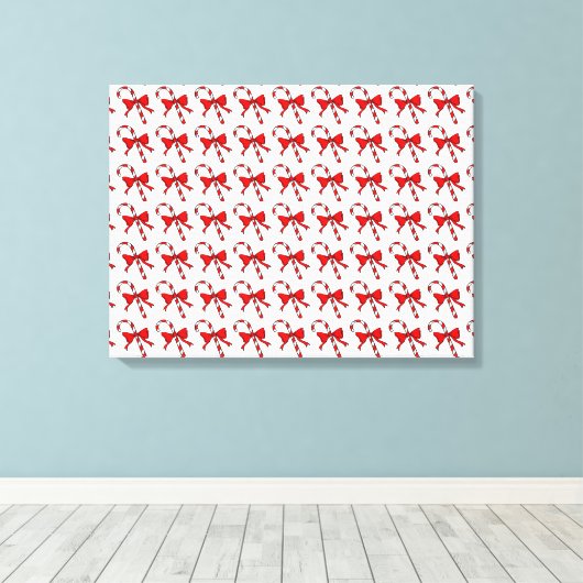 CHRISTMAS CANDYCANE CANVAS AFDRUK (Insitu (Houten vloer))