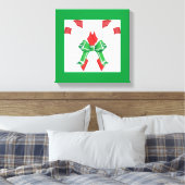 CHRISTMAS CANDYCANES CANVAS AFDRUK (Insitu (Slaapkamer))