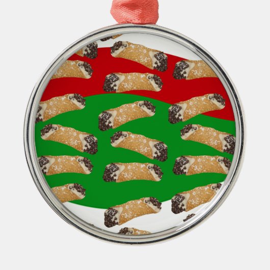 Christmas Cannoli Metalen Ornament (Voorkant)