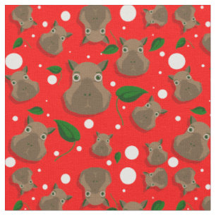 christmas capybara stof