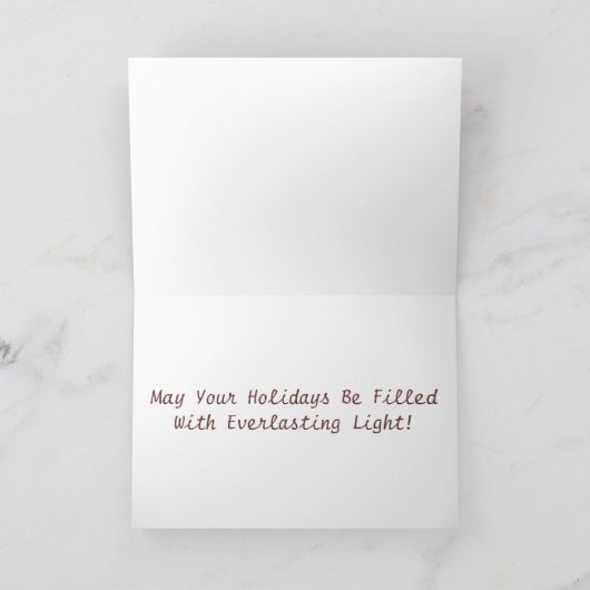 Christmas Card, Everlasting Light Feestdagen Kaart (Binnen)